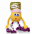 Foodster Игрушка для собак мяч баскетбольный с веревками термопласт резина  7,3см	