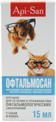 Офтальмосан капли глазные фл. 15 мл.