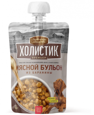 Деревенские лакомства	Бульон для собак Холистик Мясной из баранины 160г