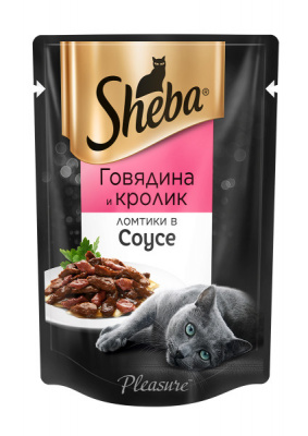 Шеба Плежер гов/кролик 85 г
