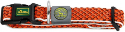 Hunter ошейник для собак Hilo Vario Basic 45-70 см, сетчатый текстиль, оранжевый (31011)				