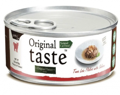 Петтрик Консервы Pettric Original Taste - ТУНЕЦ С ЛОСОСЕМ В СОУСЕ / Tuna Loin Flakes with Wild Salmon in Sauce 70 г				