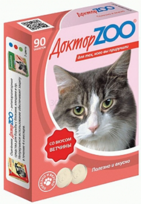 Доктор ЗОО для кошек ветчина 90 таб.