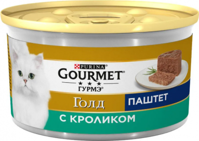 Gourmet Gold Паштет для кошек с кроликом, 85 г