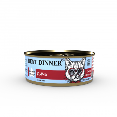 Best Dinner Gastro Intestinal консервы для кошек Дичь 0,1 кг. Eхclusive VET PROFI