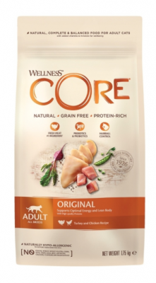 Велнес CORE беззерн. корм из индейки с курицей для кошек 1.75 кг