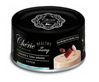 Петтрик Консервы Cherie - Healthy Living/МУСС ИЗ КУРИЦЫ И ТУНЦА/Chicken& Tuna Mousse, 80 г	