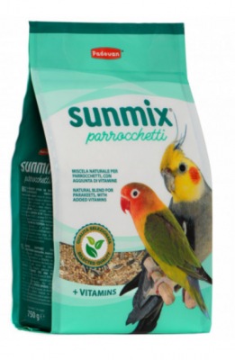 ПАДОВАН SUNMIX parrocchetti д/средних попугаев комплексный/основной 750г