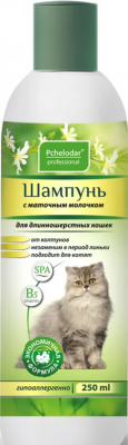 Пчелодар Шампунь д/длиннош.кошек с маточным молочком  250мл